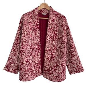 Autres Filles Quilted Kimono Floral Open Jacket Oversized Small NWT